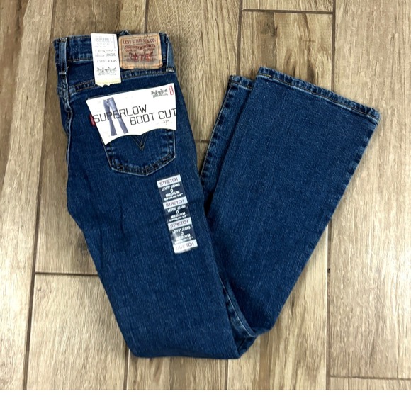 Levi's Superlow Bootcut Jeans Juniors 0 Medium Wash Stretch NWT - Picture 11 of 11